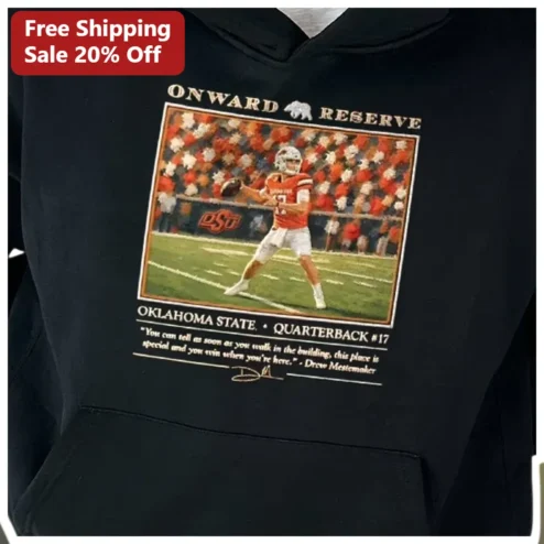 Onward Reserve Oklahoma State Quarterback #17 Hoodie