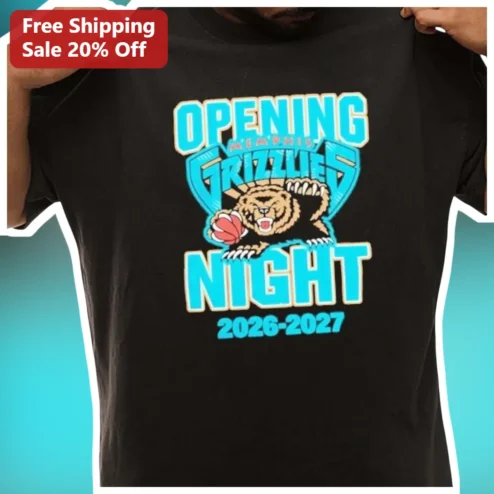 Opening Night Memphis Grizzlies Tee NBA Fan Gear Basketball Shirt