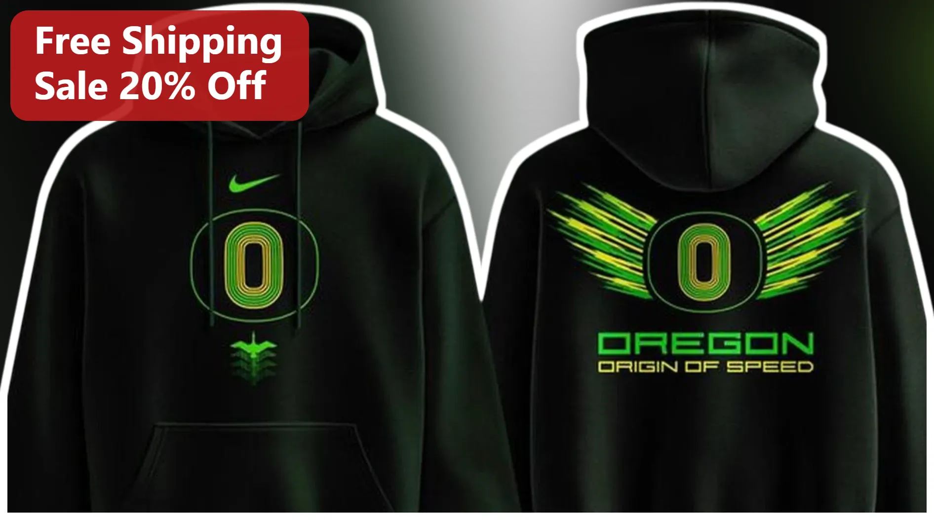 Oregon Origin of Speed Hoodie University of Ducks Football Fan Apparel
