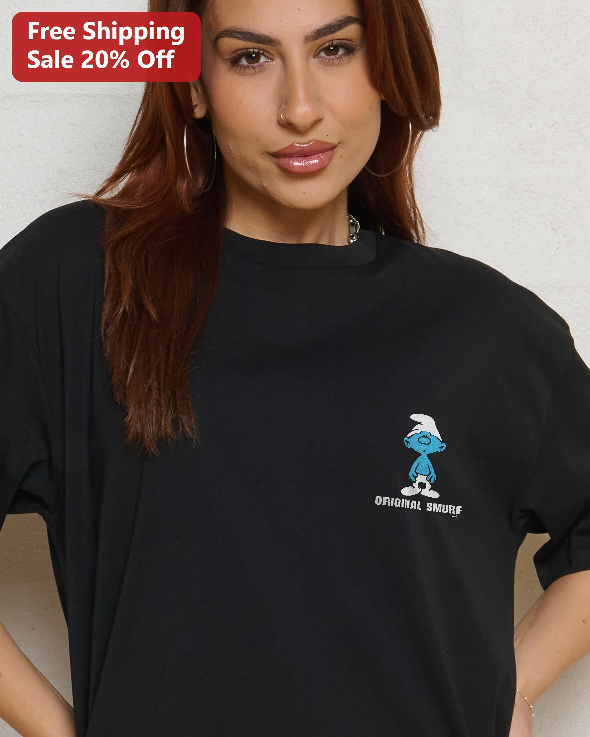 Original Smurf Tee Retro Cartoon Character Graphic T-Shirt for Women Men Unisex