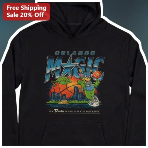 Orlando Magic Retro Mascot Vintage Hoodie NBA Basketball Fan Apparel Pullover