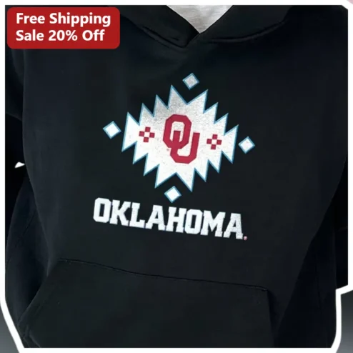OU Oklahoma Sooners Vintage Southwestern Logo Pullover Hoodie for Men Women College Fans
