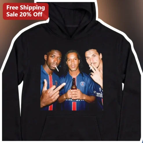 Ousmane Dembele Ronaldinho Zlatan Ibrahimovic PSG Legends Hoodie