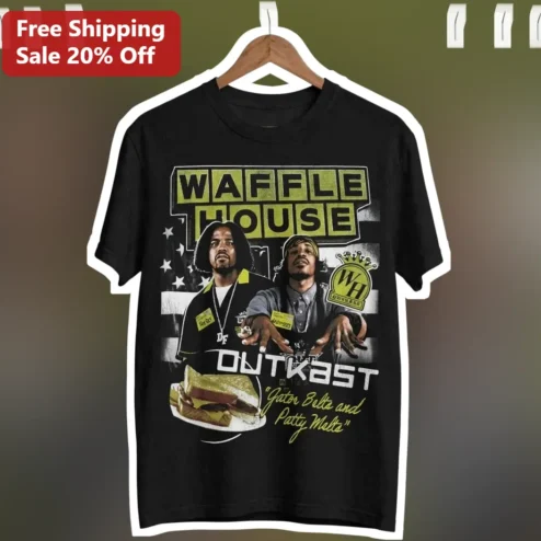 Outkast x Waffle House Gator Belts and Patty Melts Tee