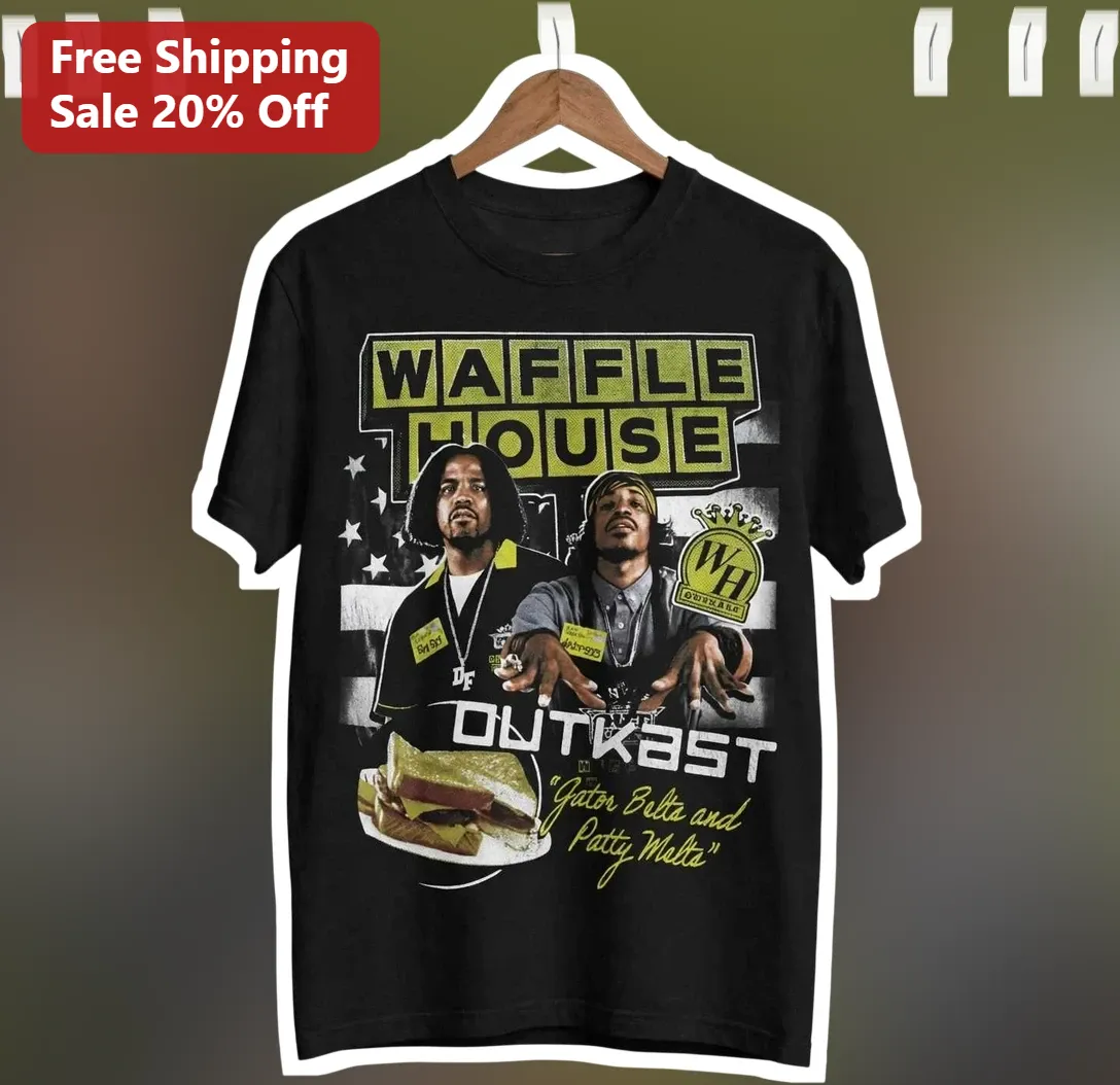 Outkast x Waffle House Gator Belts and Patty Melts Tee