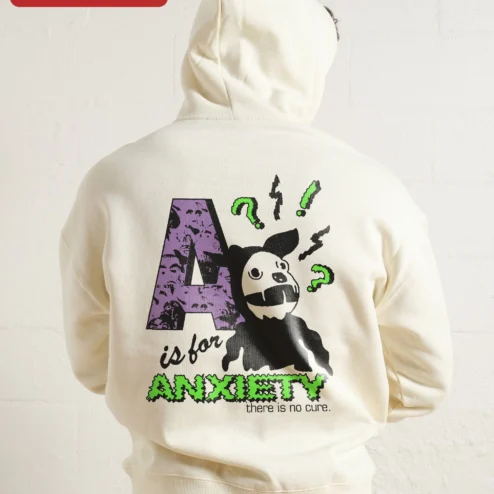 Oversized Cream Hoodie Personalized Monogram Vintage Face Collage Left Chest Graphic Women Streetwea on a hanger, ready to ship from Chicago, Illinois