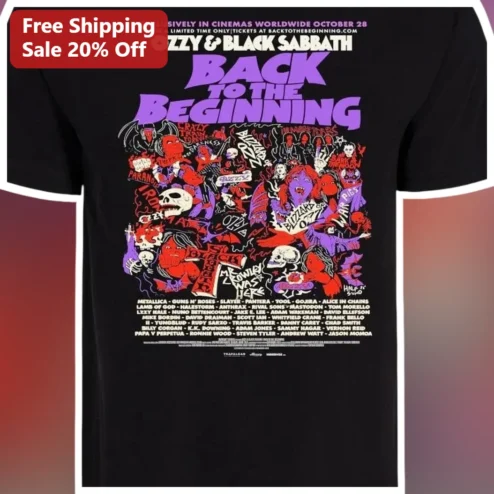 Ozzy Osbourne Black Sabbath Back To The Beginning Tour Graphic Tee