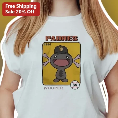 Padres Wooper Pokemon Graphic Tee San Diego Padres Baseball Gift