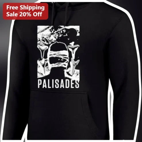 PALISADES Hoodie Metalcore Band Merch Shark Fin Graphic Pullover