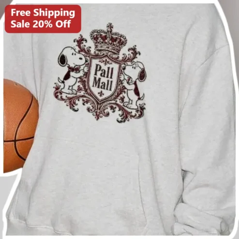 Pall Mall Vintage Snoopy Crest Sweatshirt Retro Peanuts Crewneck
