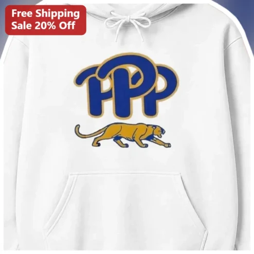 Panther Interlocking P Hoodie Retro Collegiate Varsity Pullover for Men Women Unisex