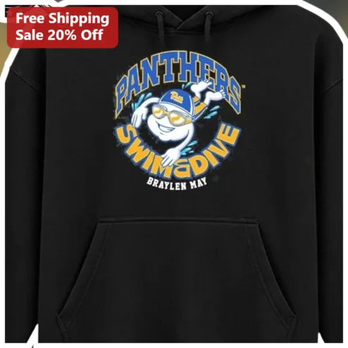 Panthers Swim Dive Hoodie Panthers Retro Collegiate Mascot Apparel for Swimmers Fans Alumni