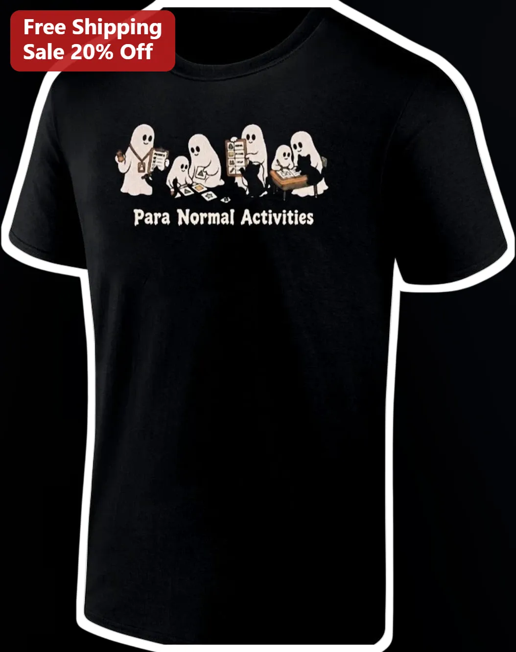 Para Normal Activities Tee Funny Ghost Halloween Shirt for Paranormal Investigators Office Humor
