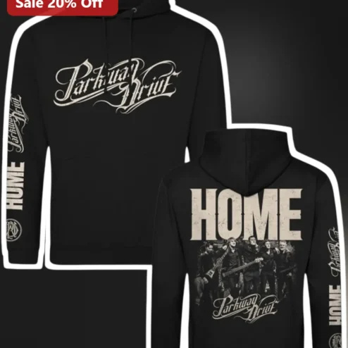Parkway Drive HOME Hoodie Australian Metalcore Band Merch Vintage Rock Apparel