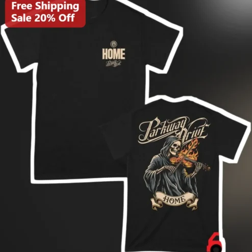 Parkway Drive HOME Tee Australian Metalcore Band Merch Graphic T-Shirt