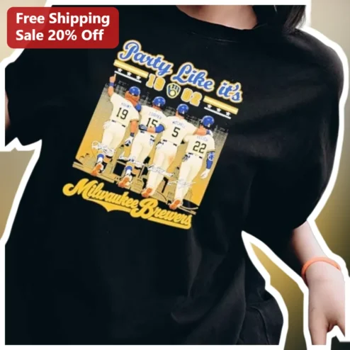 Party Like It's 1982 Milwaukee Brewers Tee Retro Baseball Fan Shirt