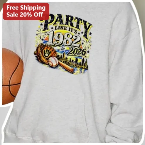 Party Like It's Vintage Baseball Birthday Hoodie Retro Sports Pullover Gift
