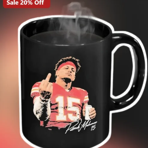 Patrick Mahomes 15 Mug Kansas City Chiefs NFL Fan Gift Distressed Ceramic Coffee Cup