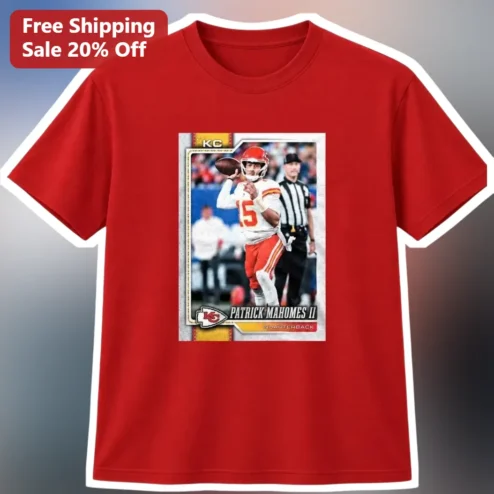 Patrick Mahomes II Quarterback Tee Kansas City Chiefs NFL Fan Gear available at our Chicago, Illinois warehouse