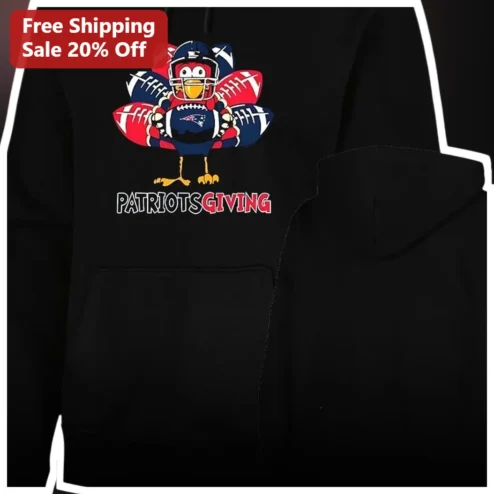 PATRIOTSGIVING New England Patriots Thanksgiving Hoodie Funny Football Turkey Gift for Men Women