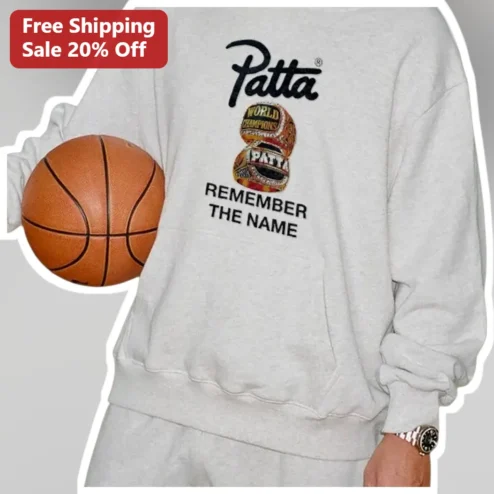 Patta Remember The Name Sweatshirt Streetwear Basketball Graphic