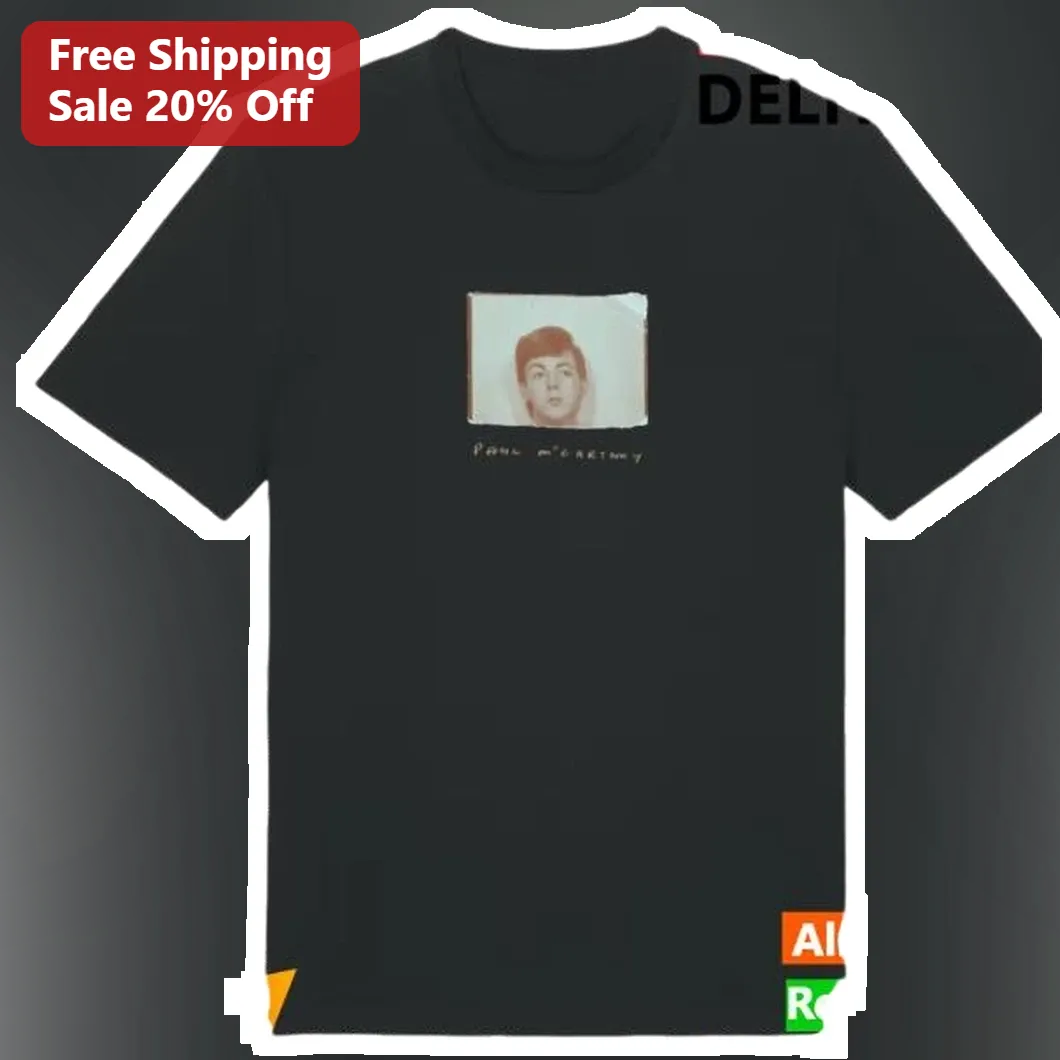Paul McCartney Tee Vintage Rock Band Portrait Graphic T-Shirt for Music Fans