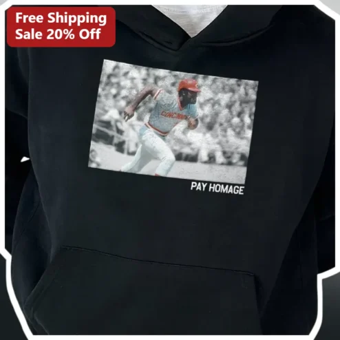 Pay Homage Pete Rose Cincinnati Reds Vintage Baseball Hoodie Retro Sports Tribute