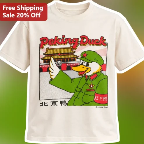 Peking Duck Beijing Satire Graphic Tee Funny Chinese Food Gift