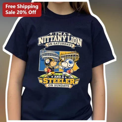 Penn State Nittany Lion Steelers Fan Tee Saturday Sunday Sports Gift