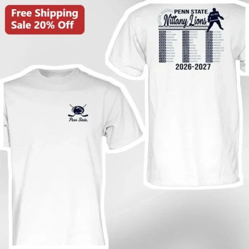 Penn State Nittany Lions Official Schedule Tee College Hockey Fan Gift Apparel