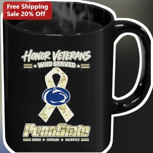 Penn State Veterans Honor Courage Sacrifice Mug