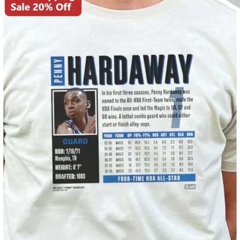 Penny Hardaway Four-Time NBA All-Star Graphic Tee