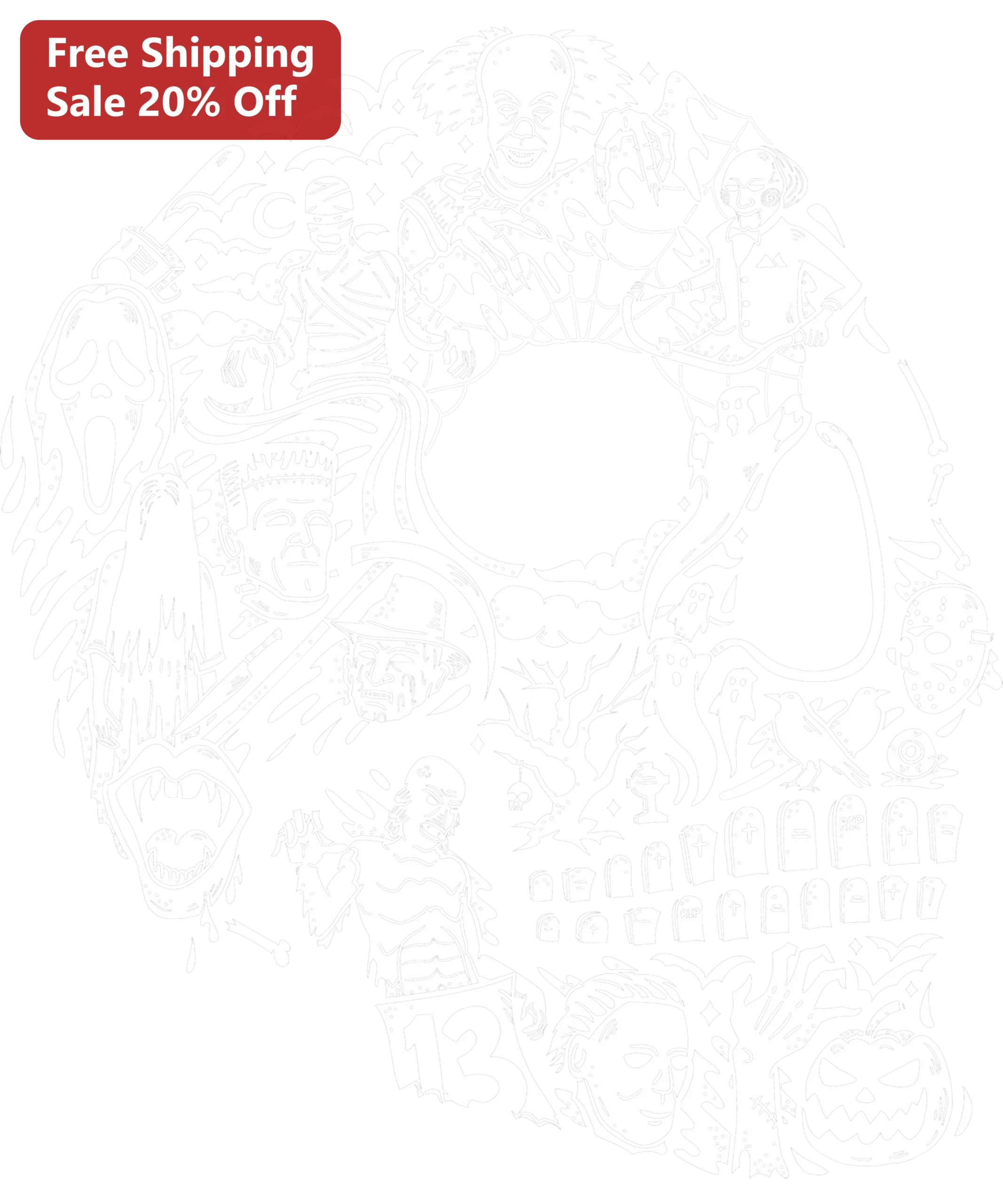 Pennywise Freddy Krueger Jason Voorhees Michael Myers Horror Icons Crossover Graphic Tee for Halloween Fans