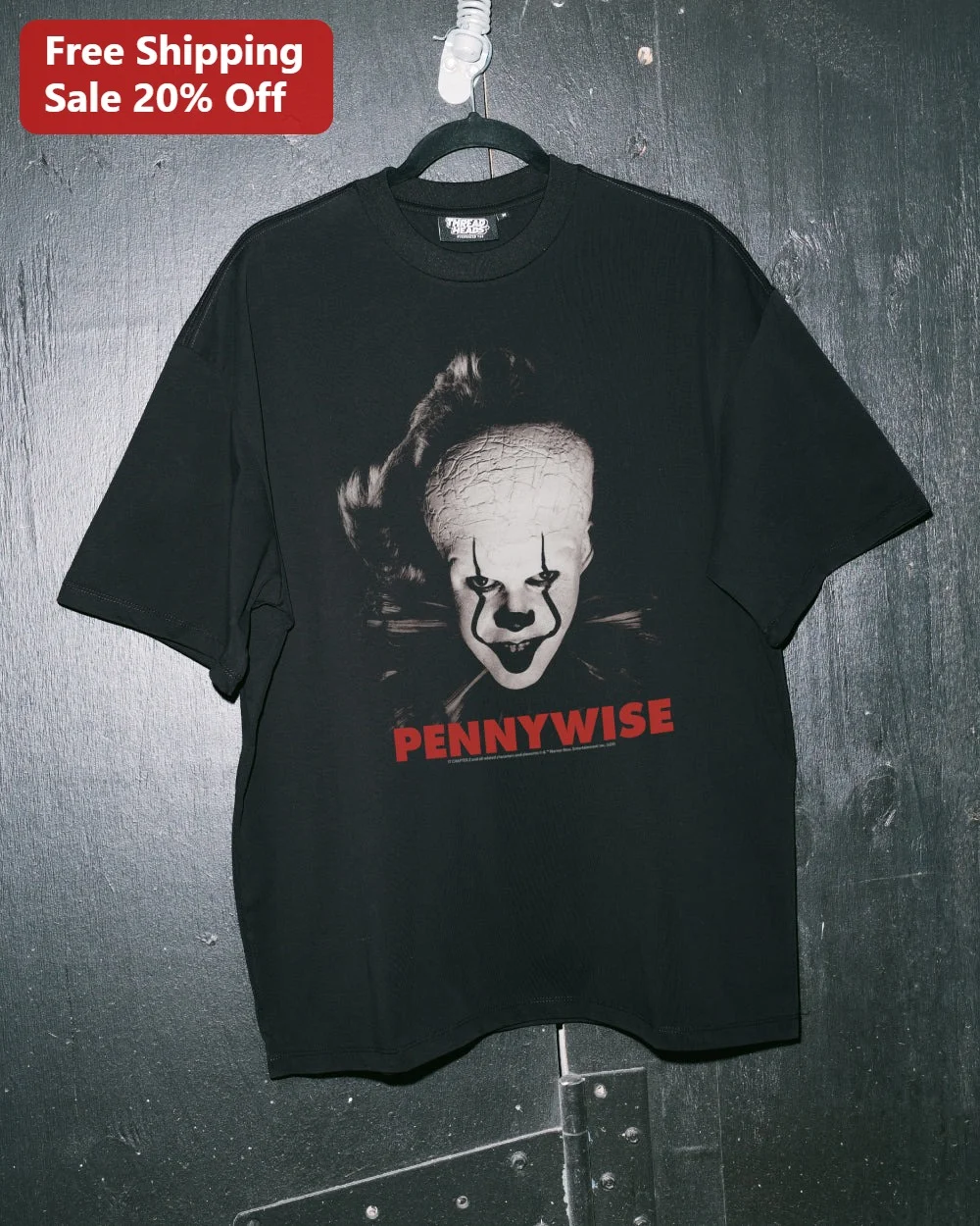 Pennywise IT Movie Clown Horror Graphic Tee Halloween Costume Shirt for Men Women