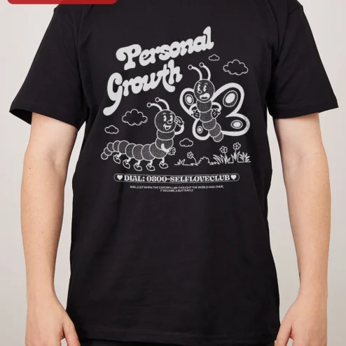 Personal Growth Caterpillar Butterfly Quote Tee Self Love Club Inspirational Shirt