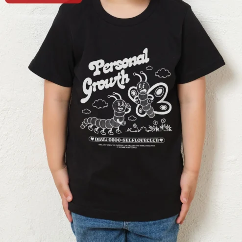 Personal Growth Caterpillar Butterfly Quote Tee Self Love Club Toddler Shirt