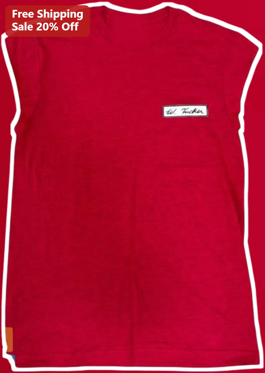 Personalized Name Patch Muscle Tee Custom Sleeveless Shirt Gift for Men Women