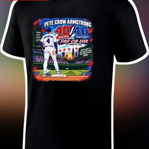 Pete Crow Armstrong PCA 40/40 Home Runs Stolen Bases First Cub Ever Graphic Tee
