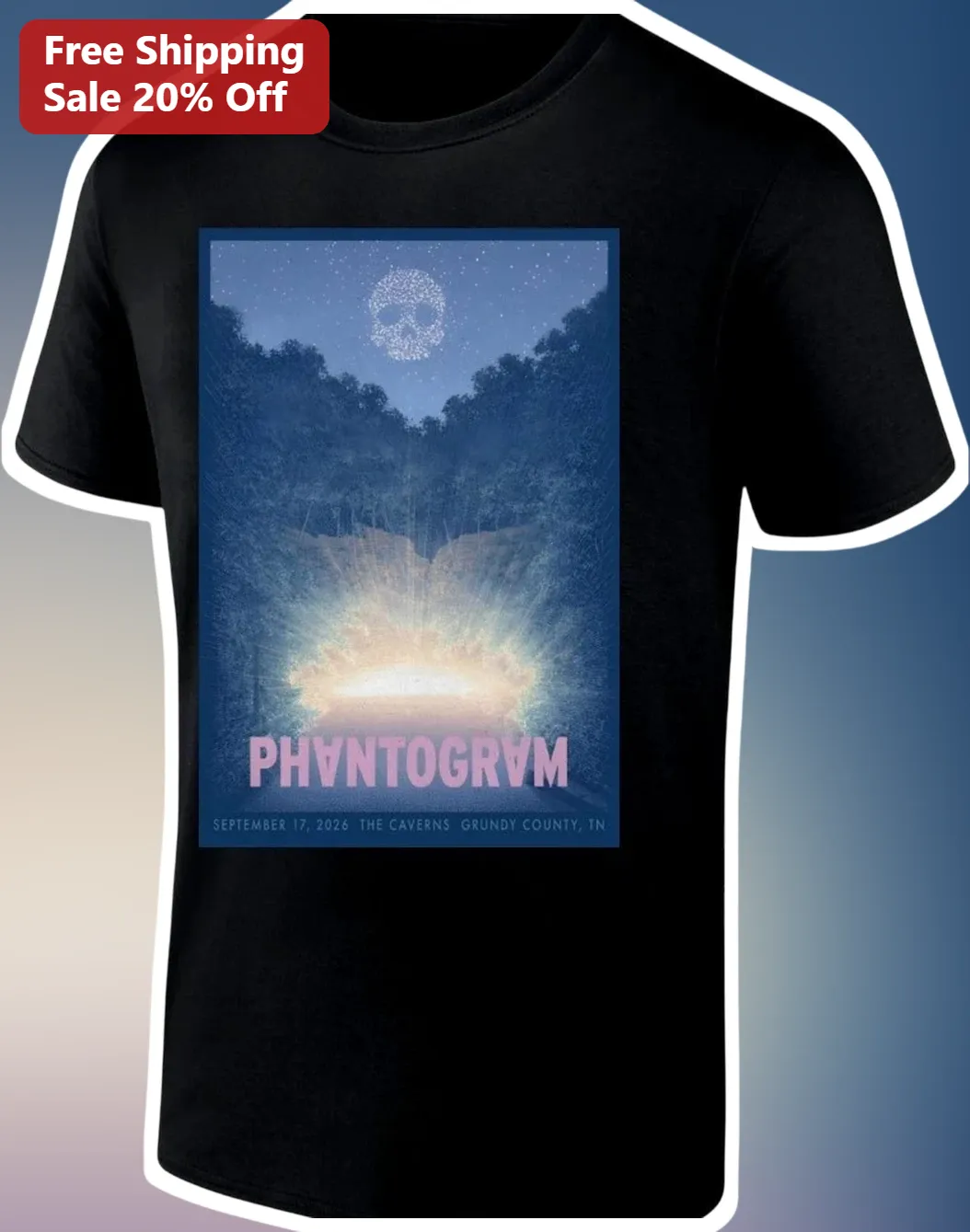 Phantogram The Caverns September 17 2026 Grundy County TN Concert Tee
