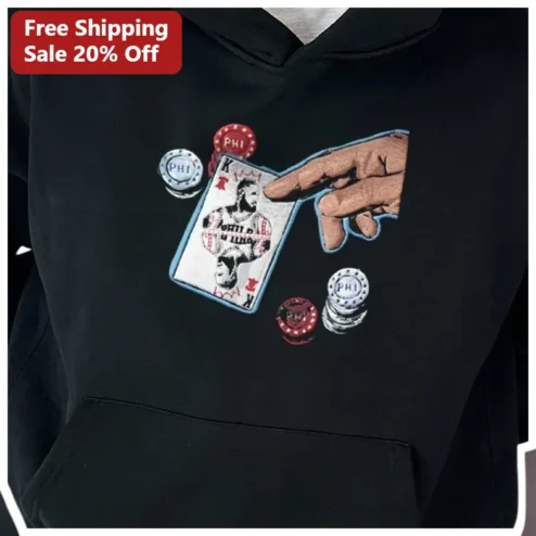 PHI Joel Embiid King Card Basketball Hoodie Philadelphia 76ers Fan Gear