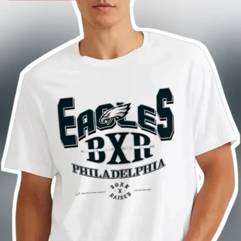 Philadelphia Eagles Born Raised Tee NFL Fan Apparel Gameday Shirt