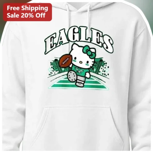 Philadelphia Eagles Hello Kitty Hoodie Kawaii NFL Fan Gift