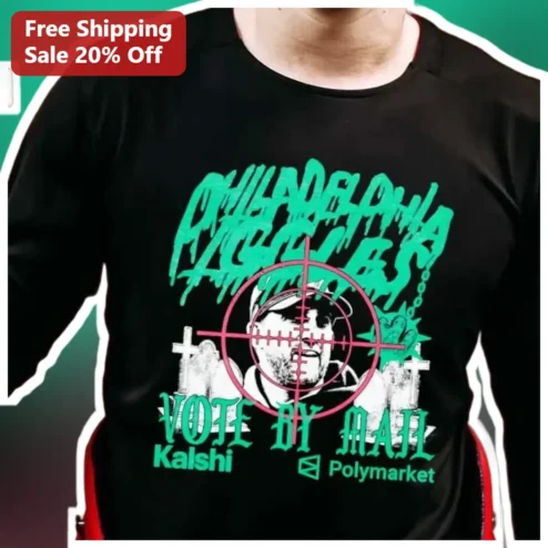 Philadelphia Eagles Vote By Mail Long Sleeve Shirt Donald Trump Political Satire NFL Fan Apparel