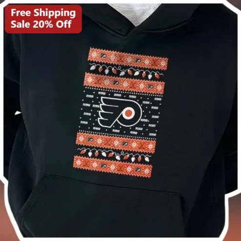 Philadelphia Flyers Ugly Christmas Sweater Hoodie NHL Hockey Fan Holiday Apparel