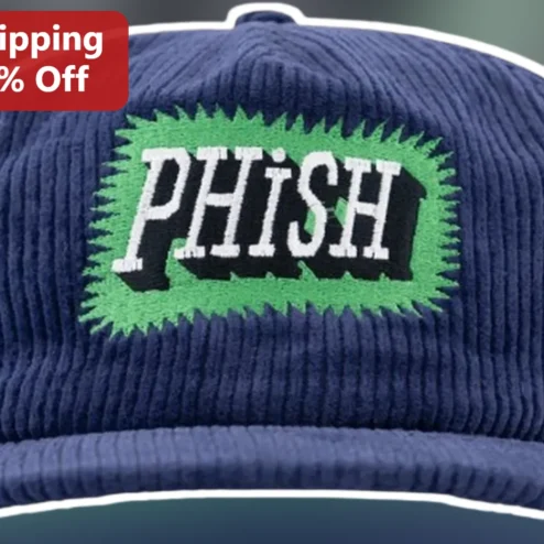 Phish Hat Vintage Corduroy Trucker Cap Embroidered Patch Jam Band Merch