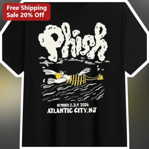 Phish October 2 3 4 2026 Atlantic City NJ Tee Boardwalk Hall Concert Merch