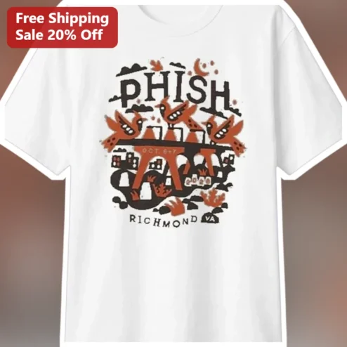 Phish Richmond VA Tee Allianz Amphitheater Concert Shirt
