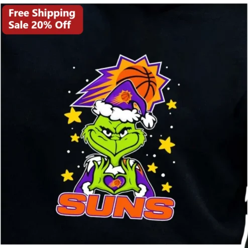Phoenix Suns The Grinch Graphic Tee Funny NBA Christmas Gift for Men Women