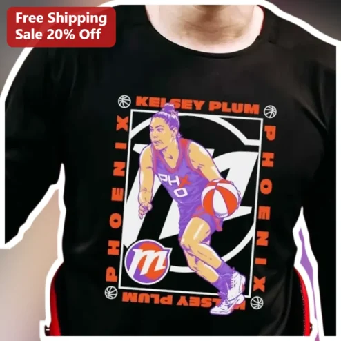 Phoenix Tee Kelsey Plum WNBA Basketball Fan Graphic T-Shirt for Women