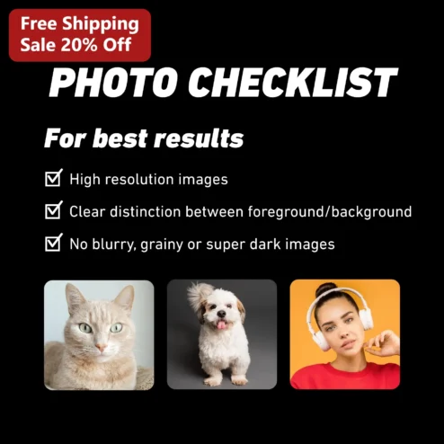Photo Quality Guidelines Digital Asset with Pet and Portrait Examples